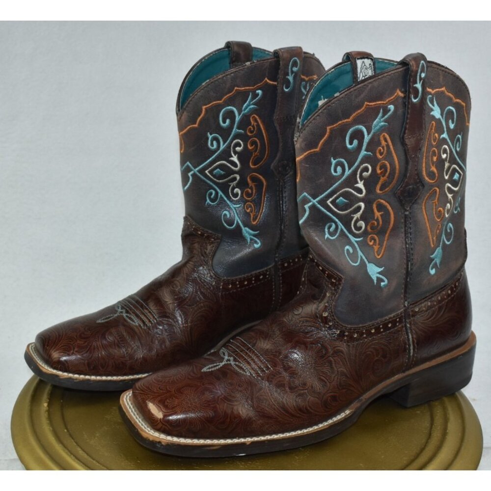 Ariat Fatbaby Women's Boots Size 11.5 Brown Western Cowgirl Square Toe  -Flaws-